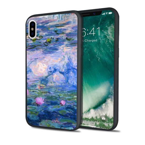 

coque pink water lilies phone case for iphone 11 pro xs max xr 8 7 6s plus 5s se 5 case soft silicone cover.