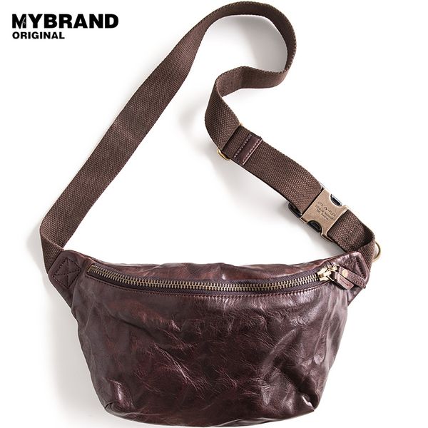 

mybrandoriginal chest bag for men genuine leather bag men shoulder vintage leather chest genuine fashion xb23