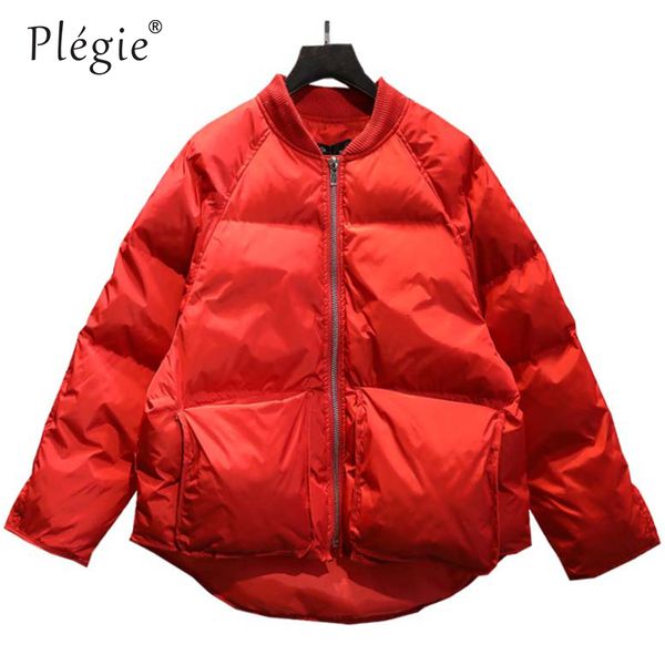 

plegie 2018 new ladies fashion coat winter jacket women outerwear short wadded jacket female padded parka women's overcoat, Tan;black