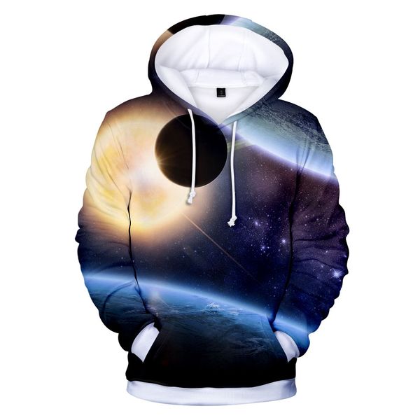 

space galaxy casual 3d hoodies pullover men women hoodie hoody long sleeve hooded sweatshirt clothes plus size, Black
