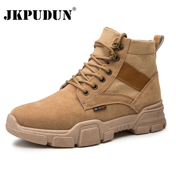 

vintage men boots suede leather western ankle boots men waterproof winter work casual shoes cowboy botas plus size jkpudun, Black