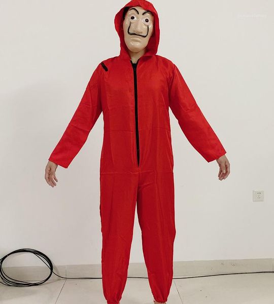 

косплей one piece костюм мужчины маска красная одежда хэллоуин косплей la casa de papel, Black;red