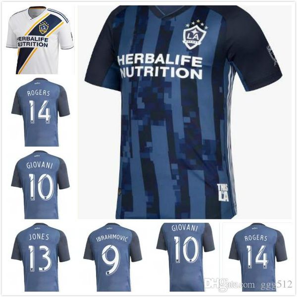 

2019 ibrahimovic los angeles soccer jersey 2020 la galaxy home away 19 20 giovani cole alessandrini kamara jones rogers football shirts, Black;yellow