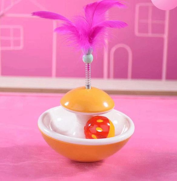 

est style cat toy feather tumbler feather bell play cat stick pet interactive toy self - pleasing artifact