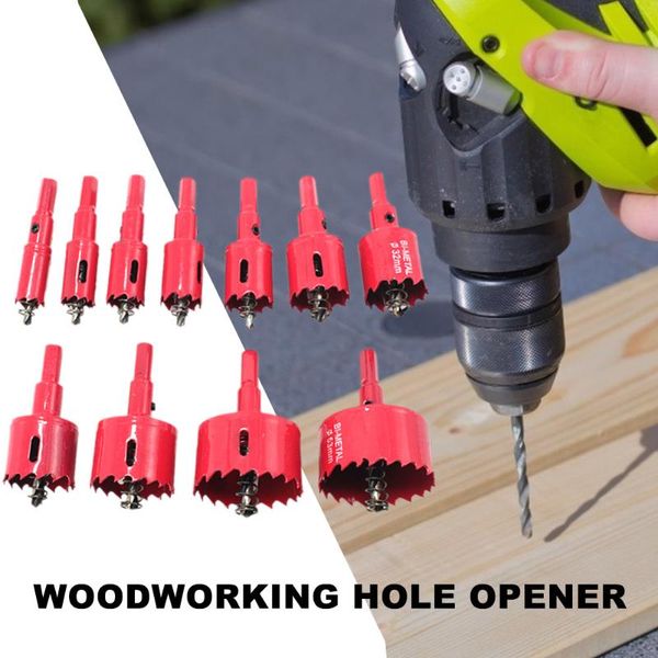 

6/9/11/12pcs bimetal m42 hss steel drill bits hole opener woodworking carpenter gypsum board wood saw cutter drilling supplies