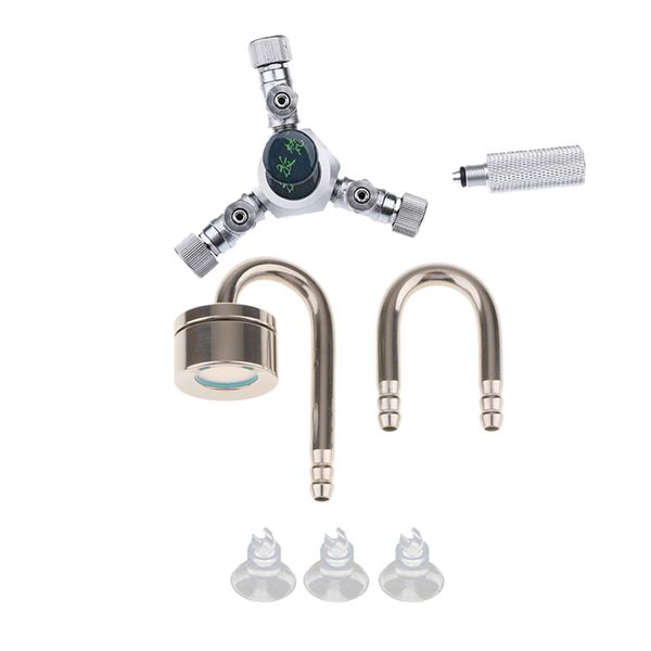 

co2 diffuser atomizer reactor with suction cup with 3 ways co2 spliter