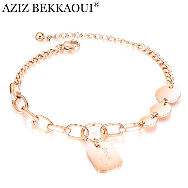 

aziz bekkaoui woman bracelets round square bracelet for women jewelry stainless steel bracelet lover gift dropshipping, Black