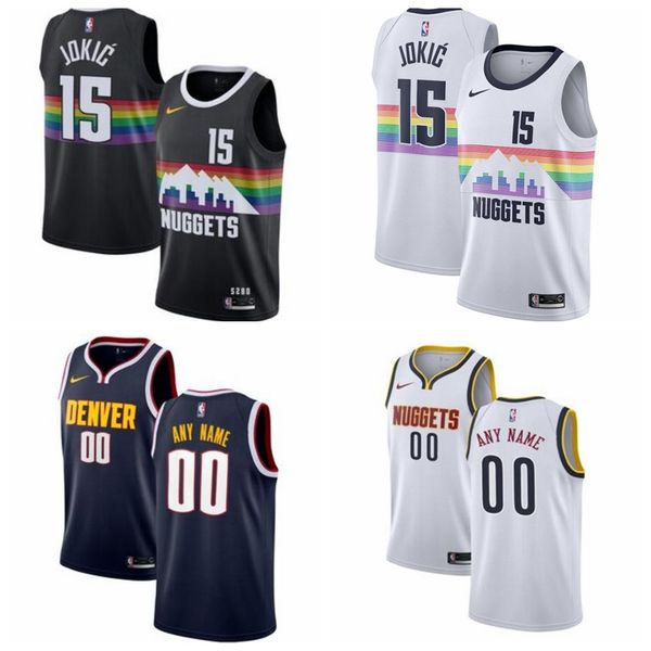 

custom denver nuggets men kid name number jersey 19/20 city edtion nba basketball jerseys, Black;red