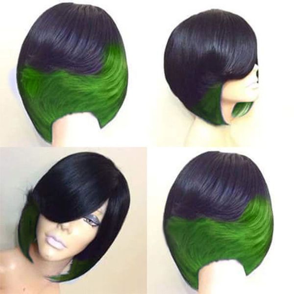 Preço de fábrica Perucas de Cabelo Humano Brasileiro Bob Cut Grau Virgem Remy Do Cabelo Humano Perucas Cheias Para As Mulheres Negras Xiuyuanhair