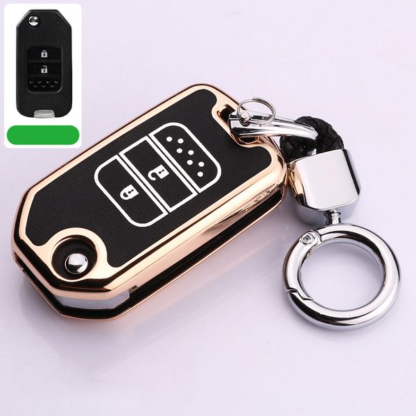 

zinc alloy luminous silica gel car key case shell for city hr-v 2015-18