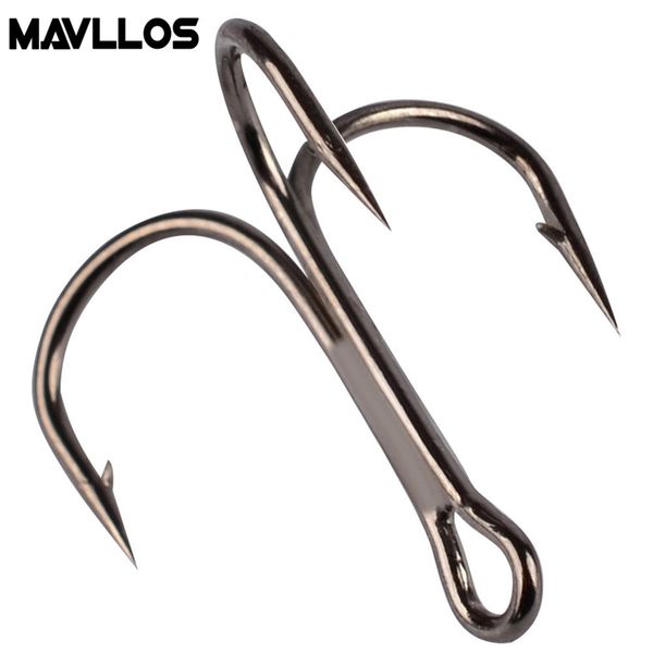 

mavllos fishing hooks 20pcs/set #2-#14 high carbon steel three treble hooks importing japan fishing tackle