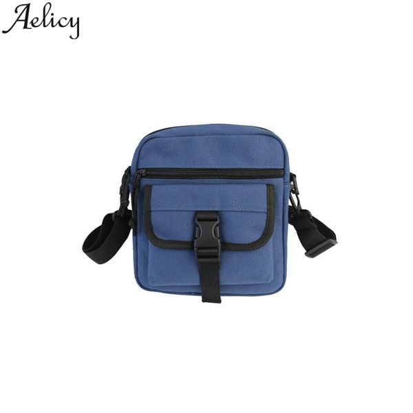 

aelicy 2019 fashion women solid color baggage girls new fashion canvas girls canvas pocket bag single shoulder bag slant