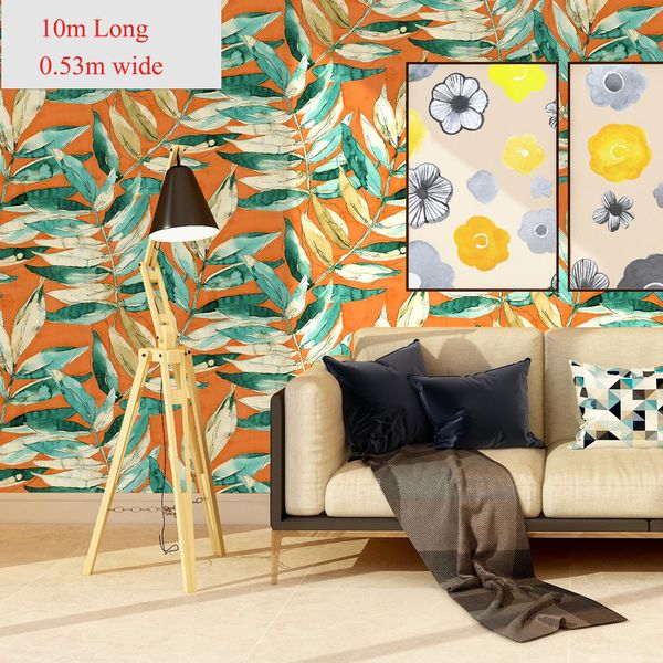 

american wallpaper garden new chinese ink painting leaves creative wallpaper tv sofa background wall bedroom l decoractive