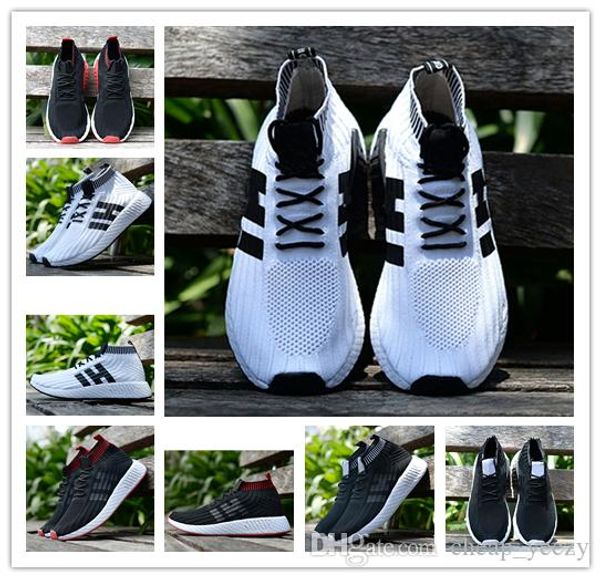 

2018 nmd runner r2 world cup mesh triple white black men and women running shoes sneakers nmds runners primeknit mens trainers 5-11
