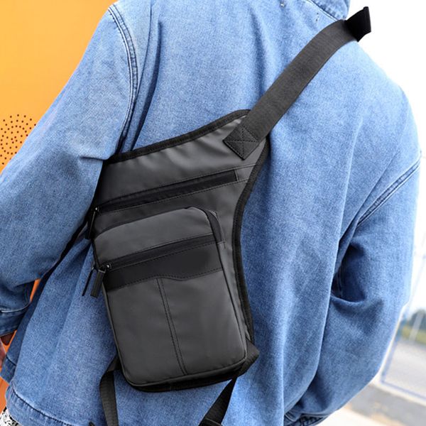

men waist drop leg bag thigh pack zipper multifunction adjustable for cycling outdoors mug88