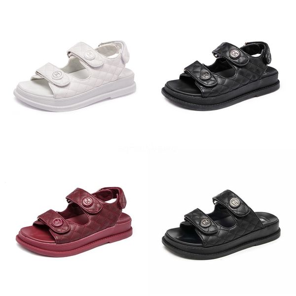 

genuine leather women sandals 2020 summer beach slippers casual women black shoes flat beach sandals leather male shoes ka1255#636