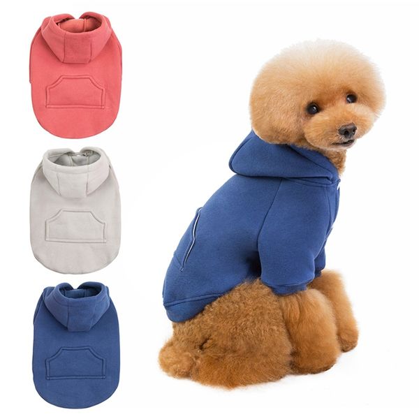 

warm sweet style dogs coat classical hooded fleece coat clothes costume for autumn and winter pet jacket with pocket