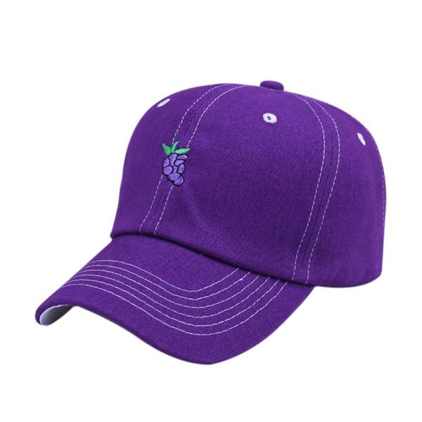 

riding hat net red belt female summer fruit embroidery avocado sun hat bicycle riding tide purple hat, Black