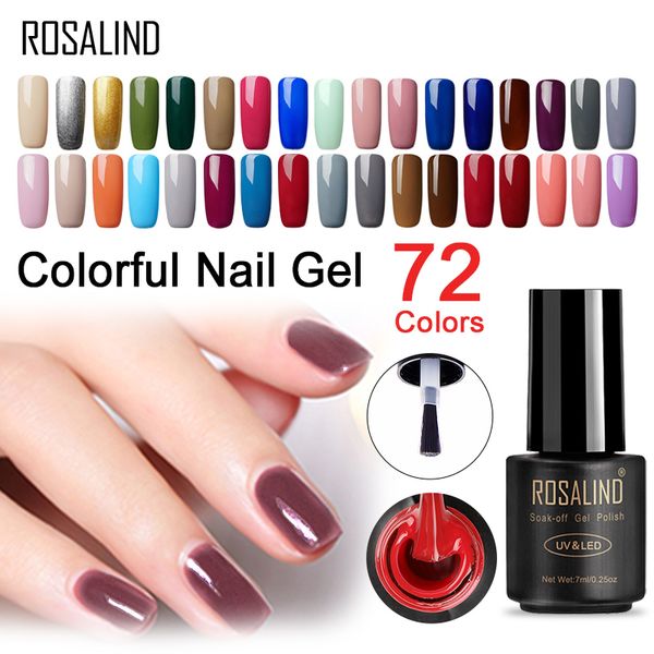 

rosalind nails accessoires gel nail polish 7ml hybrid primer acrylic gel lacquer soak off uv lamp design of nails art manicure