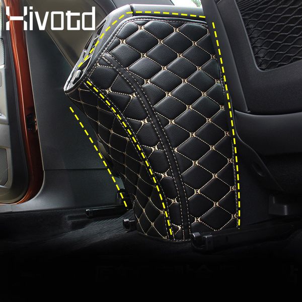 

hivotd for 3008 3008gt car anti-dirty mat interior armrest box back seat shockproof mat leather protective cover trim