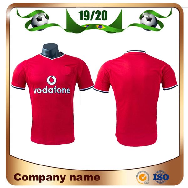 

2000/2001 retro edition united white soccer jersey 00/01 manchester home red soccer shirt man ucl final match utd football uniform, Black;yellow