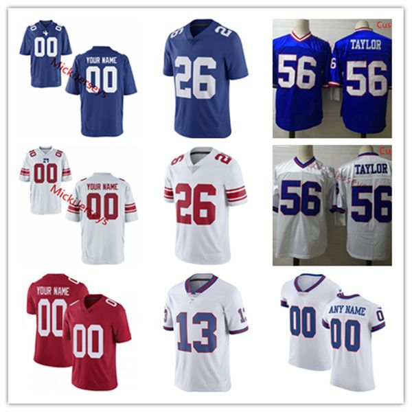 

Custom New York Football Jersey Mens Brad Van Pelt Y.A. TITTLE FRANK GIFFORD Tiki BarberCarl Banks PHIL MCCONKEY Stephen Baker NY Jersey