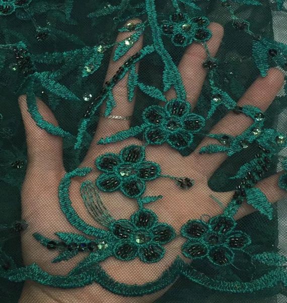 

5 yards gorgeous handmade wine african lace fabric french nigerian beads embroidered tulle lace fabric ts9027, Pink;blue