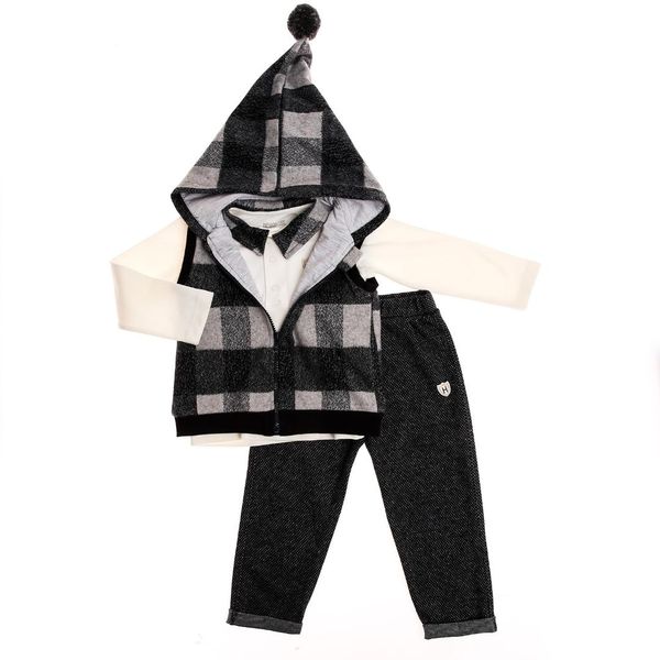 

ebebek hellobaby baby boy plaid clothing set, Blue