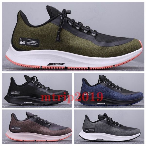

2019 zoom pegasus 35 shield utility reflective turbo mens runing shoes women olive green black grey marathon 35s sports sneakers trainers