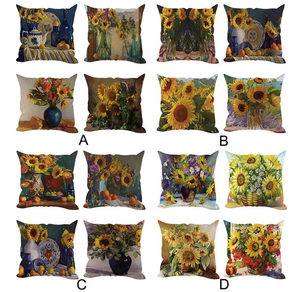 

hsu decorative cushions for sofa 4pc sunflower pillow coffee shop sofa cushion cozy home decoration cushions coussin decoratif