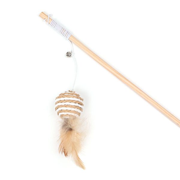 

cat toy funny cat stick interactive feather cloth mouse puzzle wood with bell training pet toy fun cat toy many styles