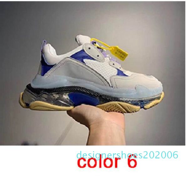 

2019 clear bubble triple s sneakers women men luxury dad shoes vintage grandpa trainer 17fw casual shoes 12colors d06, Black
