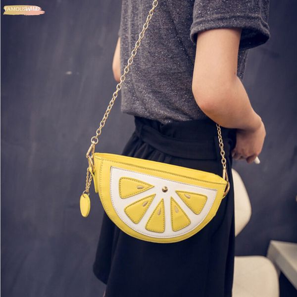 

fashion women bags fruit handbags watermelon orange bag pocket lemon shoulder bags cartoon crossbody bags zipper p