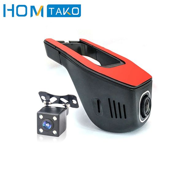 

car dvr wi-fi 1080p full hd dual lens rear view dash cam vehicle camera video recorder registrar parking monitor motion detector
