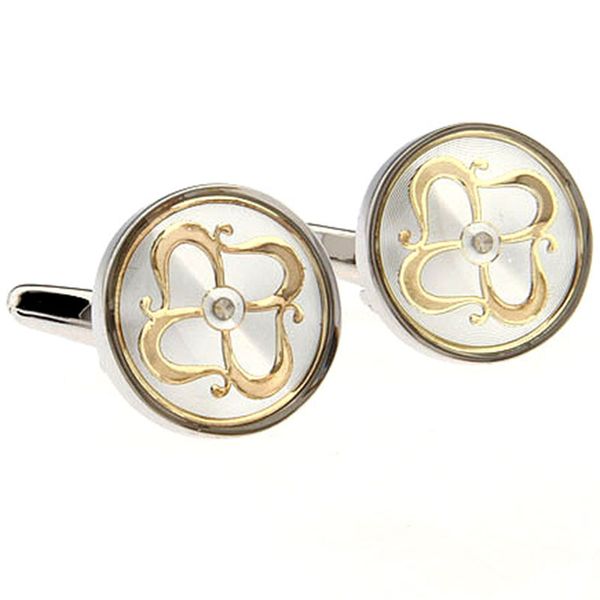 

metal cufflinks men's suit banquet wedding daily casual accessories gifts personality 3d plum blossom french shirt cuff links, Silver;golden