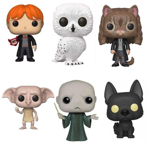 

cute funko pop harry potter quidditch owl cat head hermione voldemort sirius figures christmas toy gift#68 69 71 73
