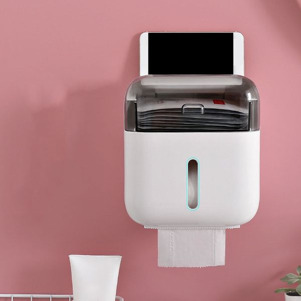

multifunction abs paper rack waterproof bathroom punch-toilet tissue tray paper rack storage box toilet paper holder