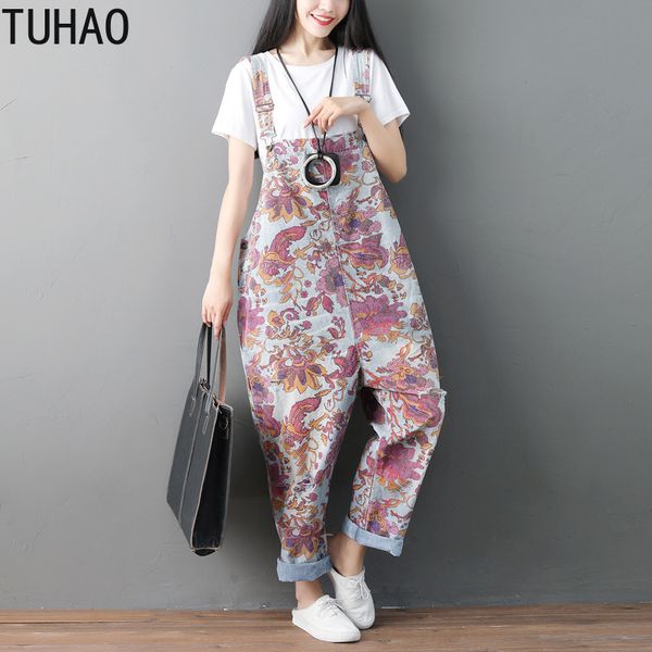 

2019 spring summer high waist jeans trousers for women large sizes boyfriends cowboys vintage jumpsuits female overalls, Blue