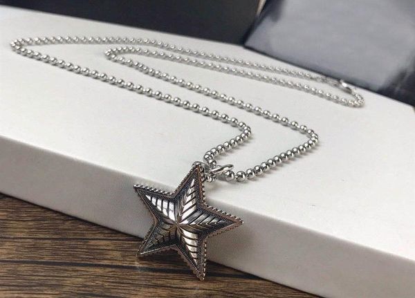 

fashion brand star designer necklace for mens and women trend personality jewelry punk style lovers gift cross style luxury hip hop jewelry, Silver