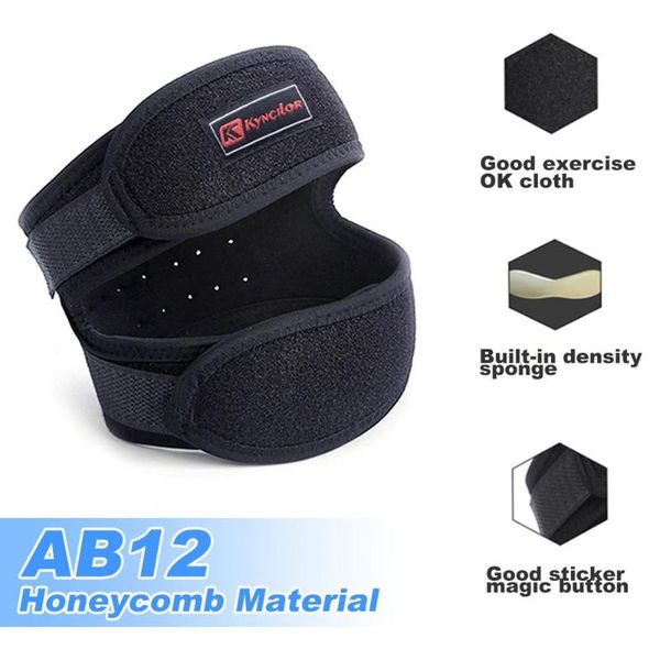 

double strap knee support patella tendon brace stabilizer relieve pain sports socks pad legging adjustable strap patella outdoor, Black;gray