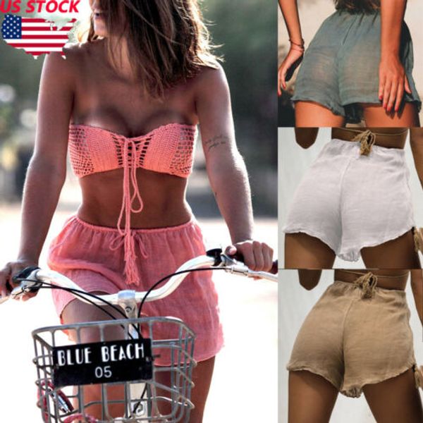 

2019 womens shorts summer pants casual beach high waist mini short pants
