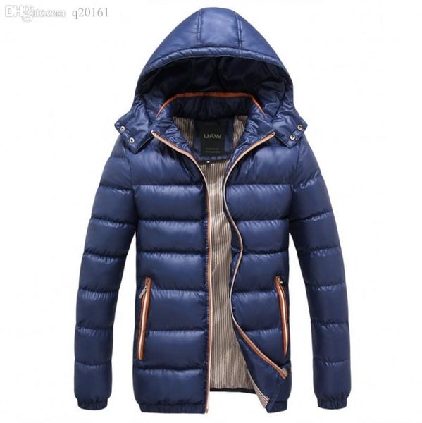 

2017 брендовая одежда стенд воротник с толстым теплым пуховиком мужчины досуг зимние пальто с капюшоном куртка пальто цвет 6 м-3  размер, Black