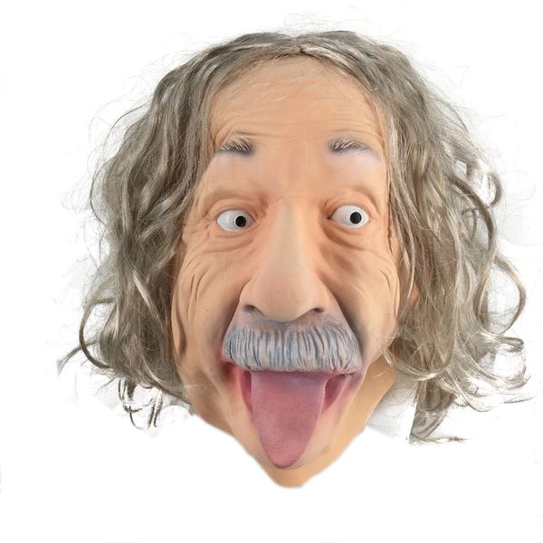 

realistic adults' halloween deluxe latex full head old man mask albert einstein mask