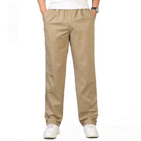 

2019 fashion summer men pants casual cotton long pants straight joggers male fit plus size m-6xl luxury business trousers homme, Black