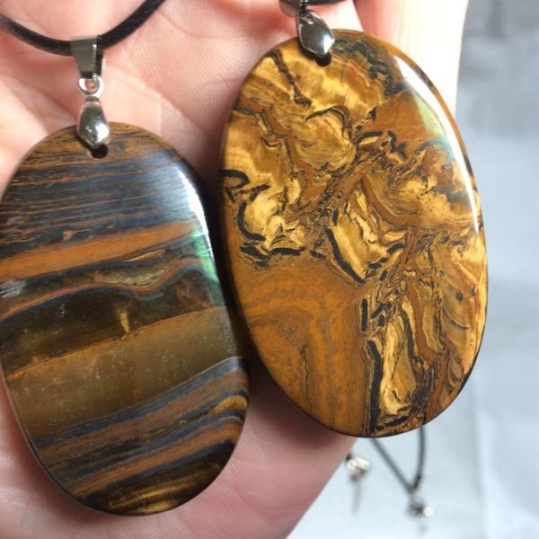 

натуральный тигровый глаз каменные бусины кулон натуральный драгоценный камень ожерелье кулон для мужчины для женщины оптом, Silver