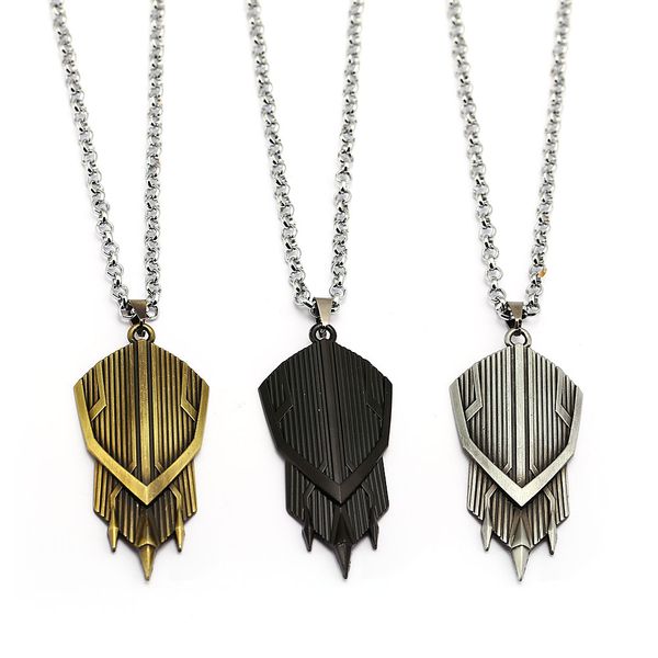 

3 infinity war necklace new shield metal pendant fashion link chain charm gifts movie jewelry, Silver
