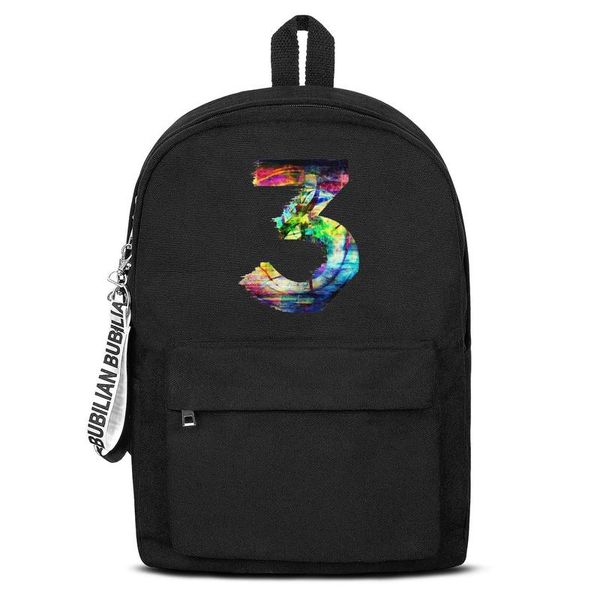 

classic chance the rapper color number 3 canvas bookbag basic backpack adjustable school student sports daypack the rapper acid rain the
