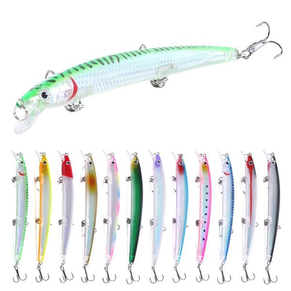 

1pcs new big laser minnow fishing lure 13.cm 15.5g fishing hard bait crankbait isca artificiais pesca sea wobbler swimbaits ulmhj