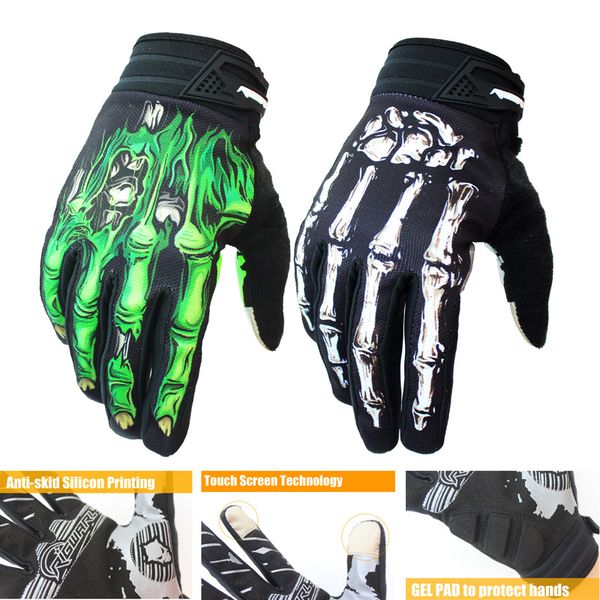

non-slip gloves outdoor cycling sports outdoor bicycle motorcycle fitness shockproof mountaineering full finger touch screen c92, Black
