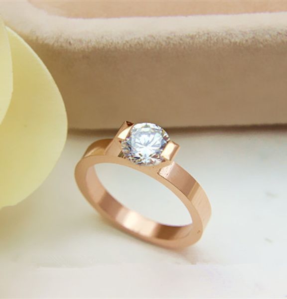 

charming ring for girl 1ct round cut i-j brilliant ring genuine 925 sterling silver for women new year gift, Golden;silver